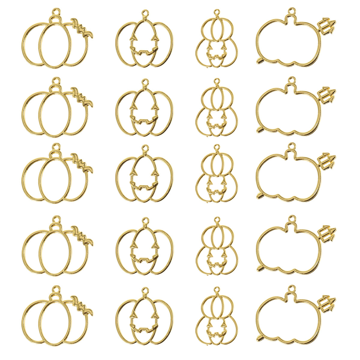 Crafting Resin - 20Pcs DIY Pumpkin Resin Pendant Mold