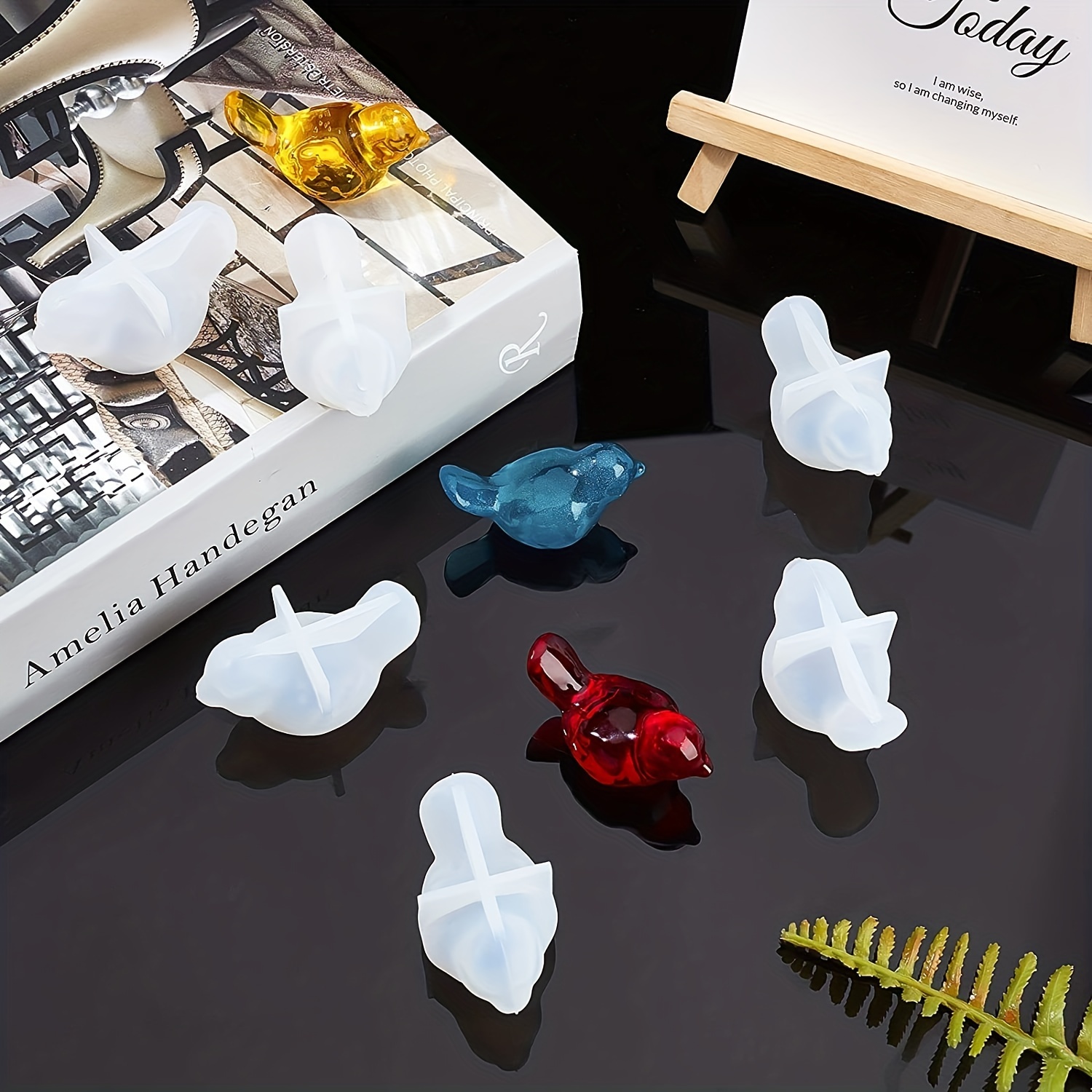Resin Craft Ideas - 2-piece set of 3D bird silicone