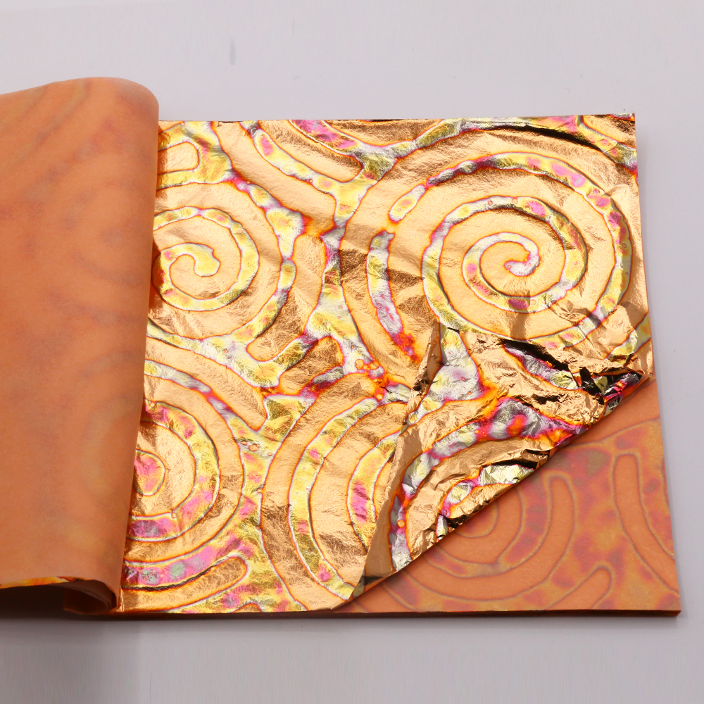 Gold Foil Flakes - DIY 25 Sheets 14cm Booklets Variegated