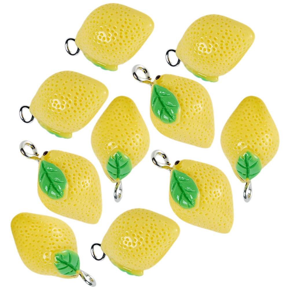 Crafting Resin - 10Pcs Mini Lemon Charms Resin Fruit