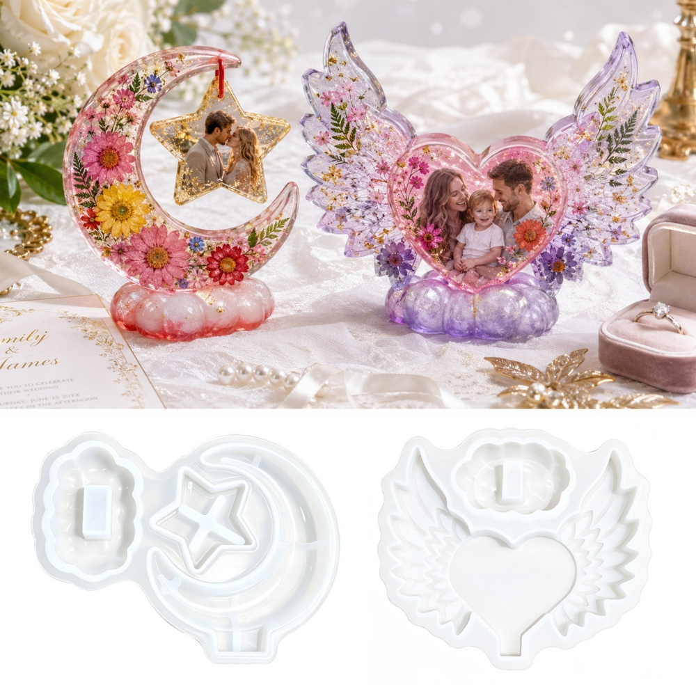 Resin Craft Ideas - S0308 Heart Shaped Photo Frame Ornament