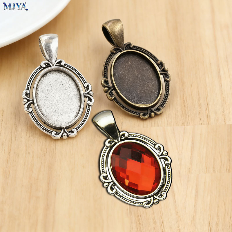 Resin Craft Supplies - MJYA 10pcs Vintage Pendant Settings Inner