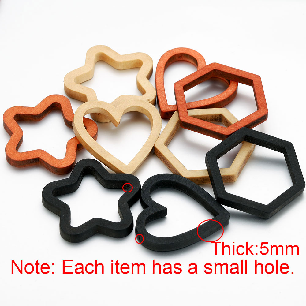 10pcs Wood Heart Square Silico - Crafting Resin review and price