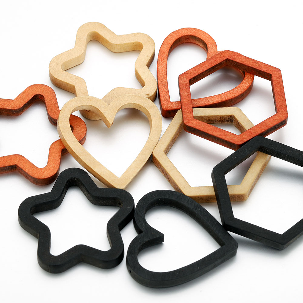 10pcs Wood Heart Square Silico - Crafting Resin review and price
