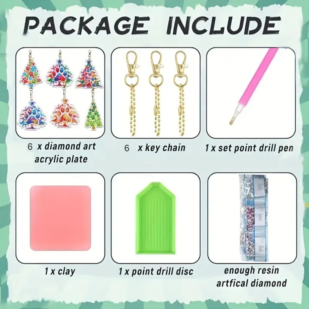 6pcs/SetDIY Christmas tree pat - Resin Craft For Beginners review and price