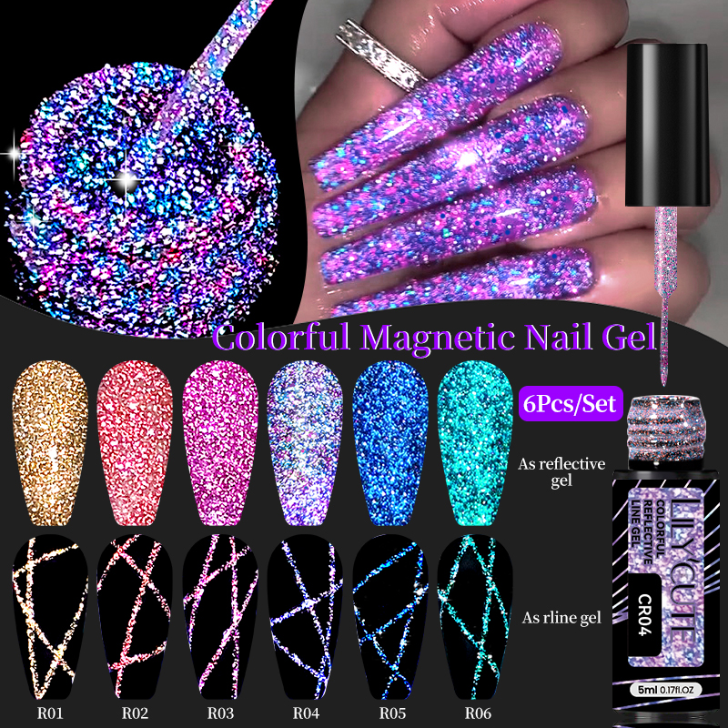 LILYCUTE 6Pcs/Set 5ml Reflecti - Resin Glitter Pack review and price
