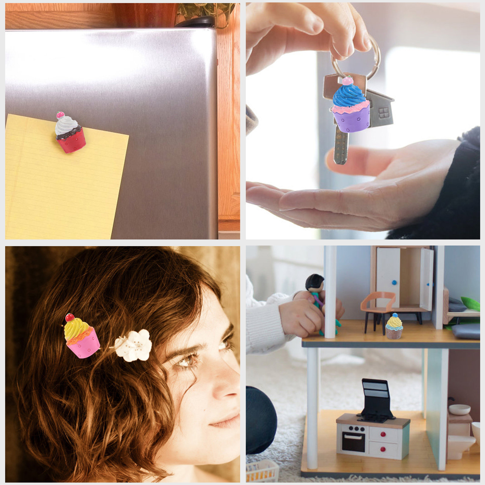 8Pcs Resin Simulated Cupcake D - Resin Crafts Diy review and price