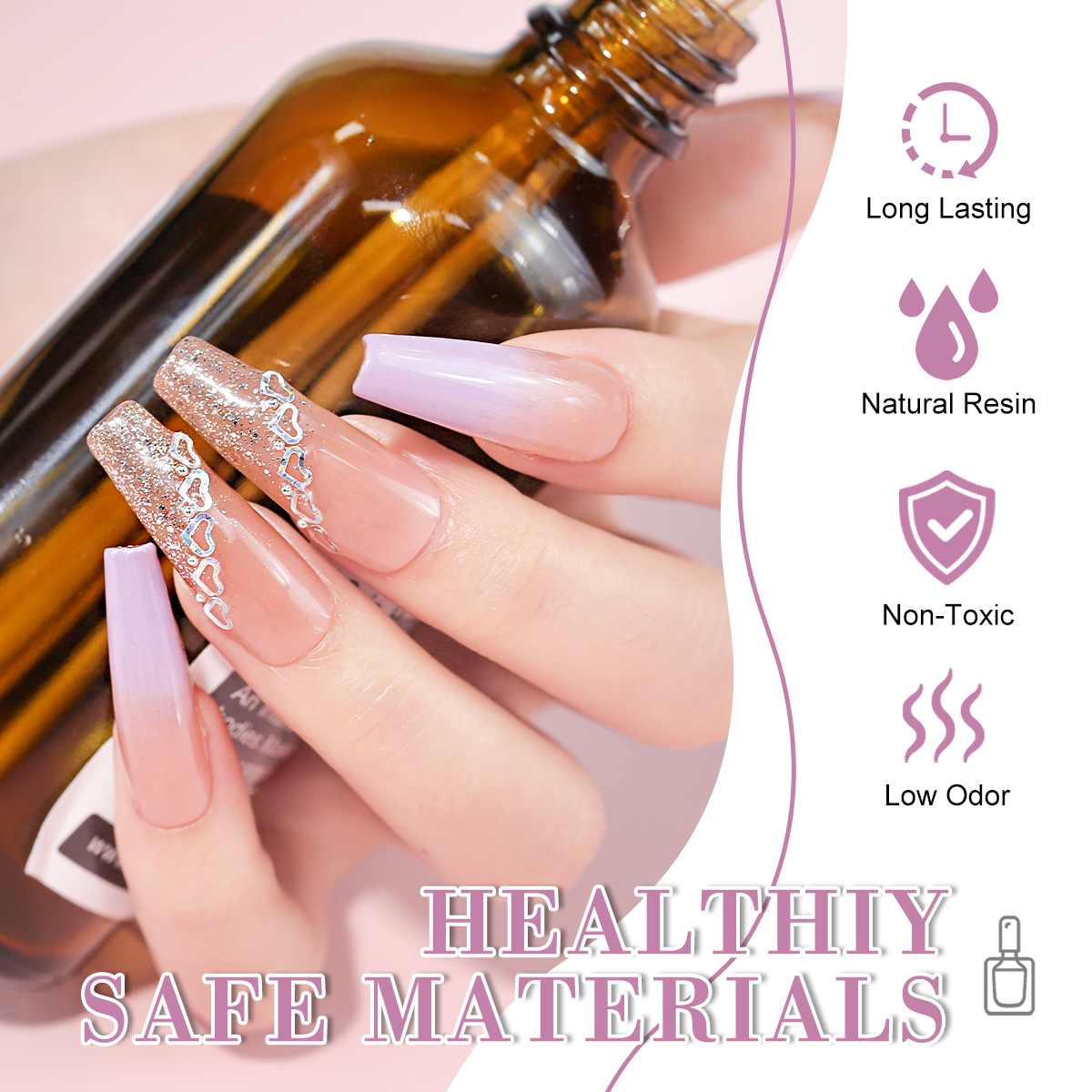 LIMEGIRL 18 PCS Gel Nail Polis - Resin Glitter Pack review and price
