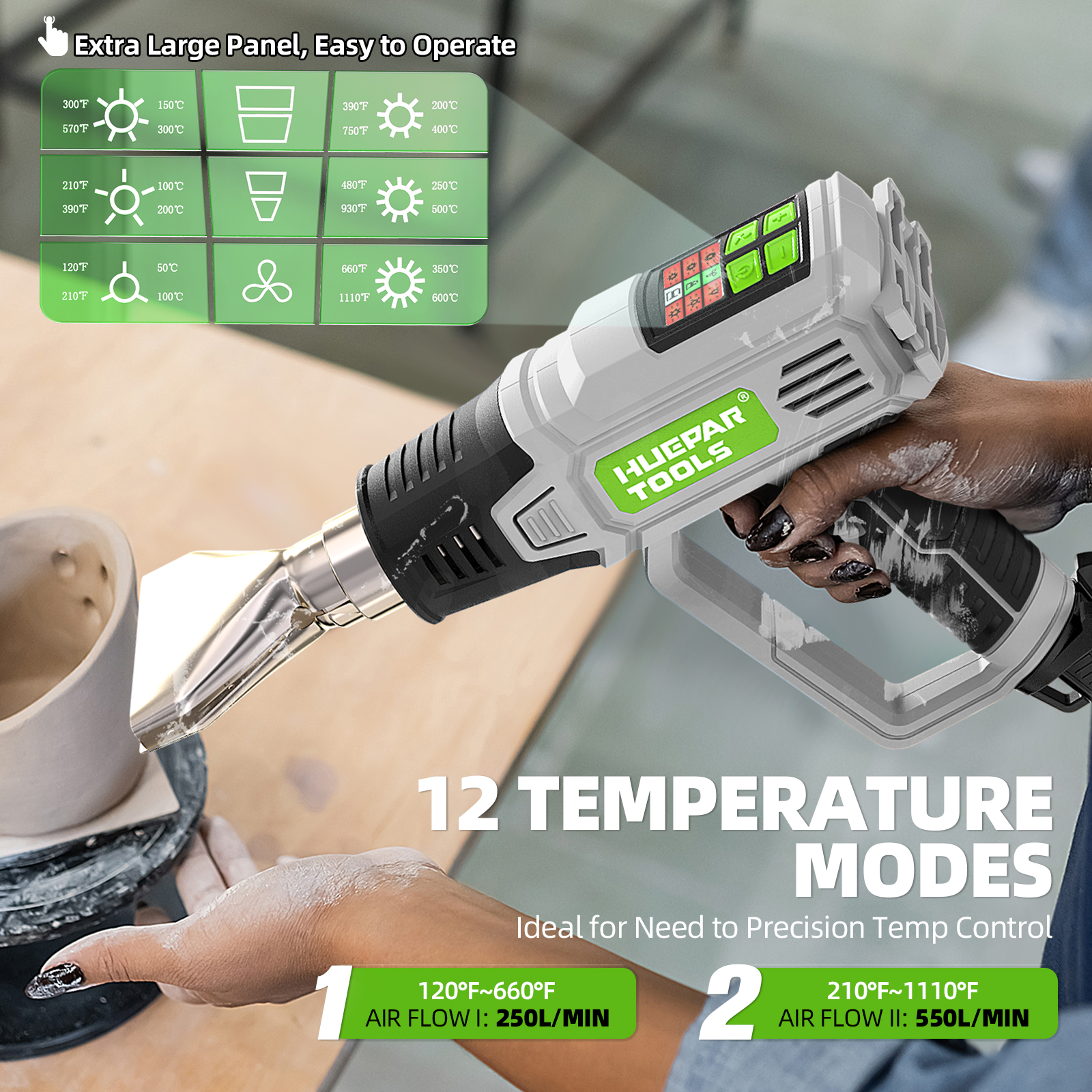 Hot Air Gun with LCD 12 Variab - Heat Gun Small review and price