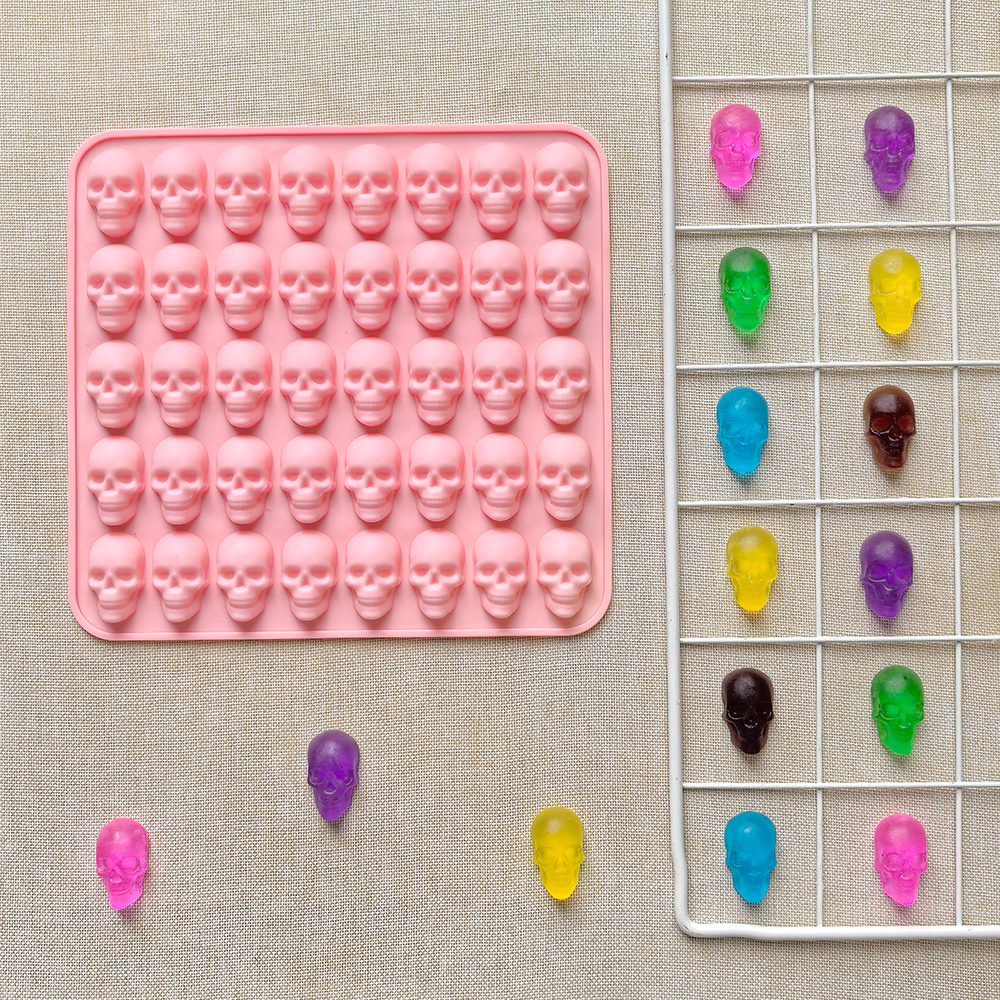 1pc 40 hole skull shaped bakin - Silicone Mold Tray review and price