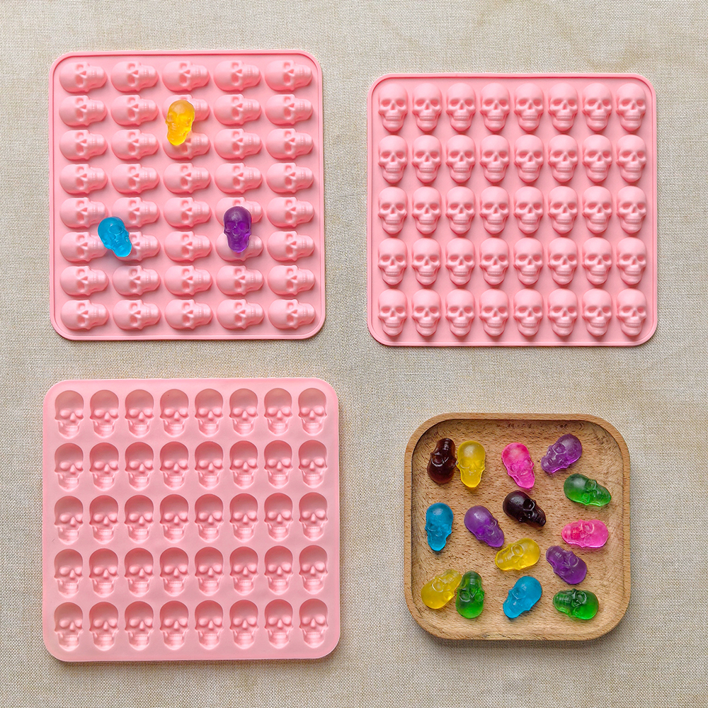 1pc 40 hole skull shaped bakin - Silicone Mold Tray review and price