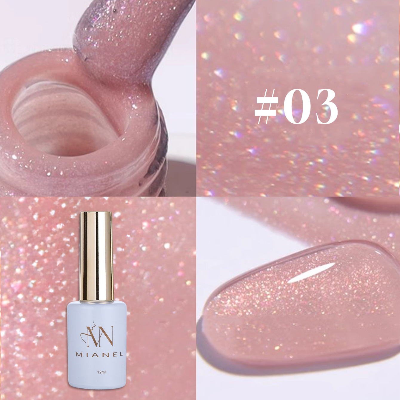 MIANEL 12ML 1PCS Fugitive Whit - Resin Glitter Pack review and price