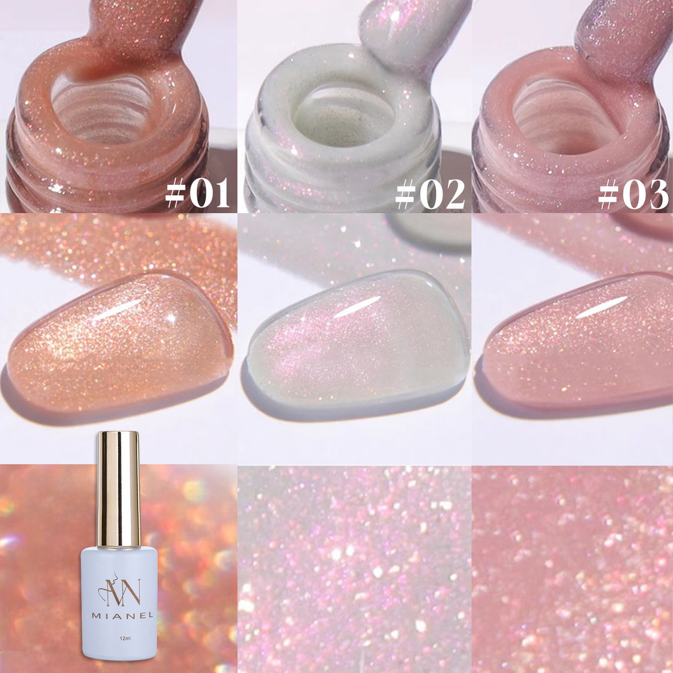 MIANEL 12ML 1PCS Fugitive Whit - Resin Glitter Pack review and price