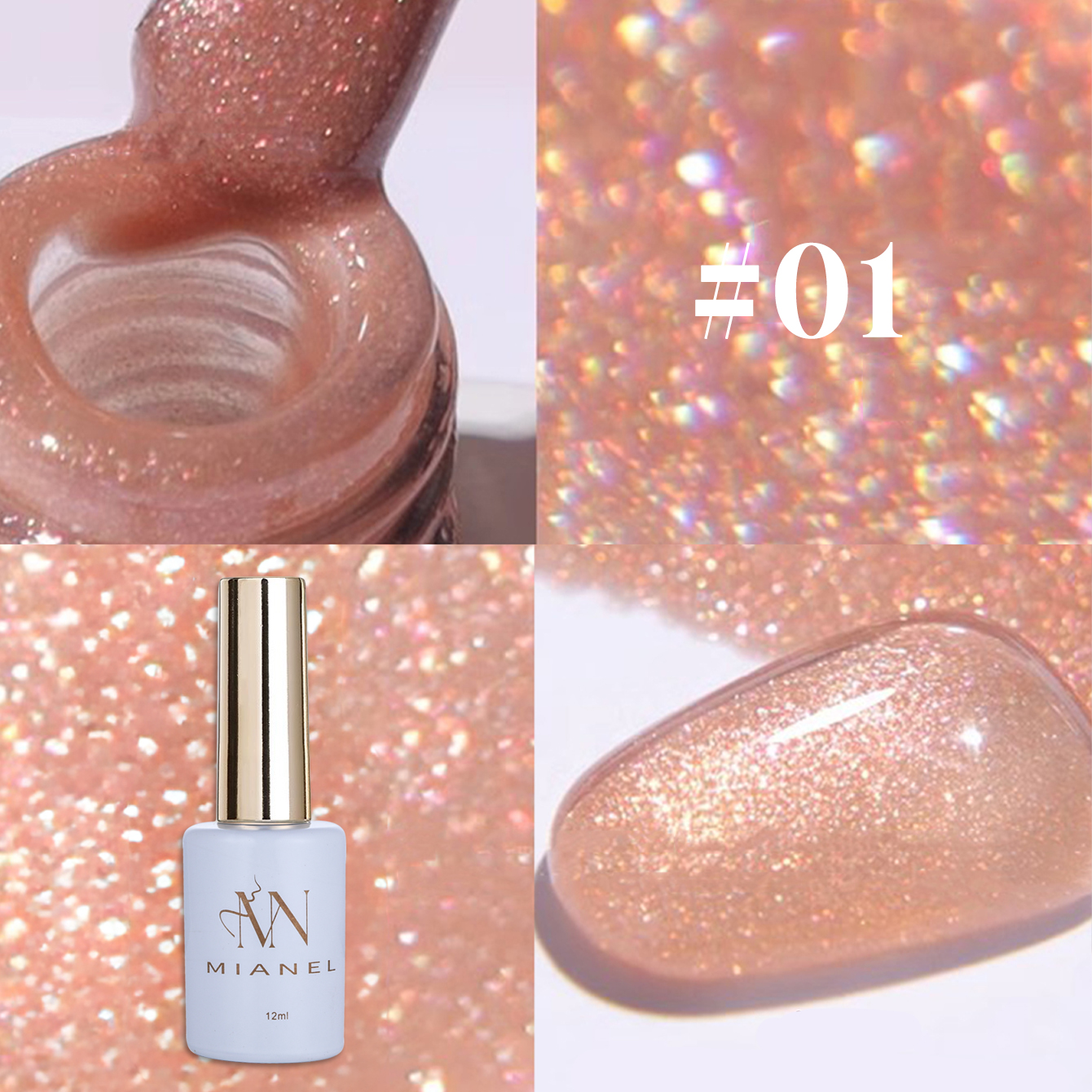 MIANEL 12ML 1PCS Fugitive Whit - Resin Glitter Pack review and price
