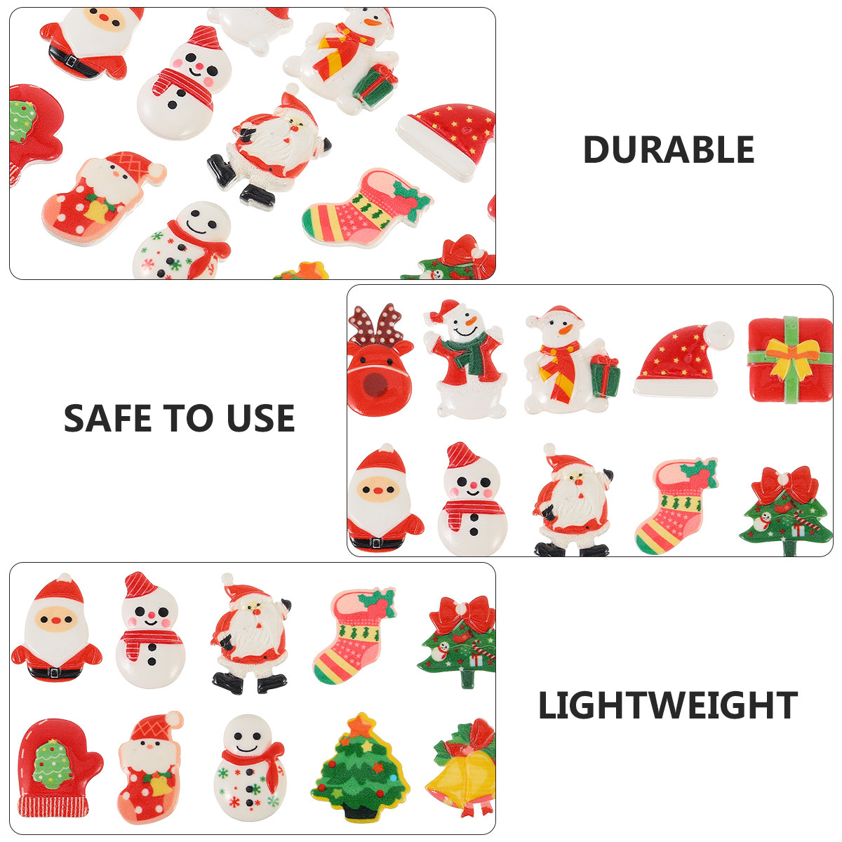 30Pcs Christmas Cartoon Resin  - Resin Craft Supplies review and price