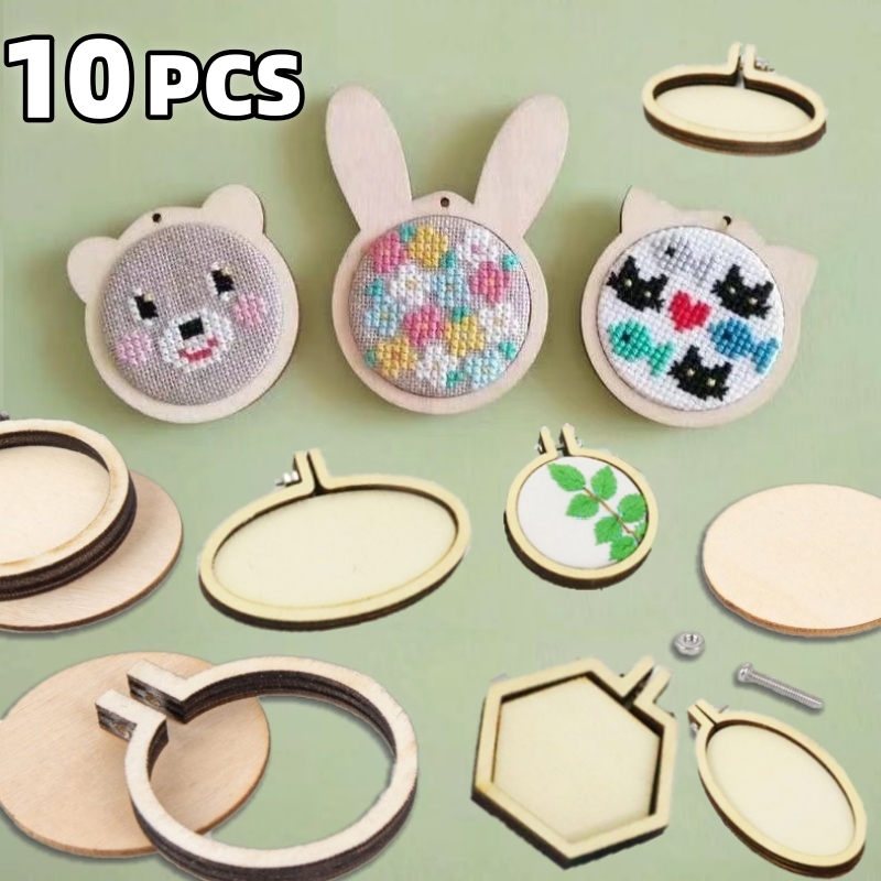 10PCS Mini Embroidery Hoop Woo - Wood Ring Blank review and price