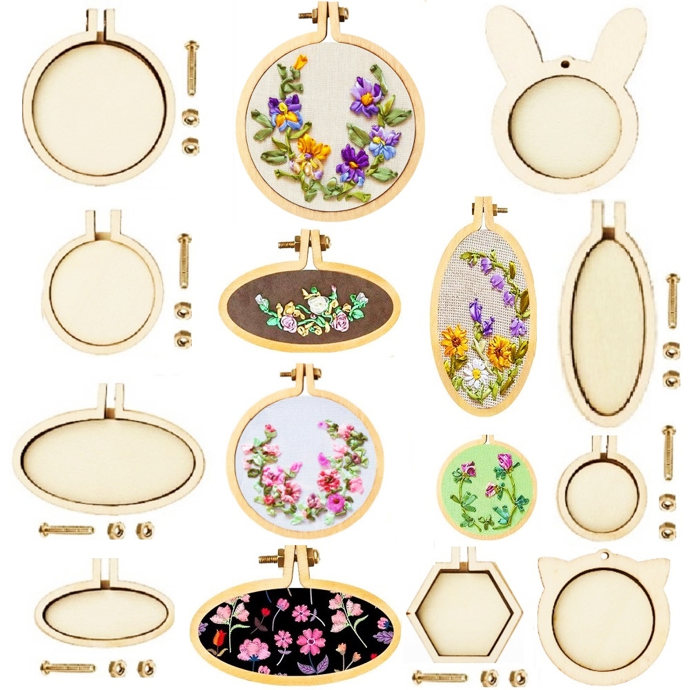 10PCS Mini Embroidery Hoop Woo - Wood Ring Blank review and price