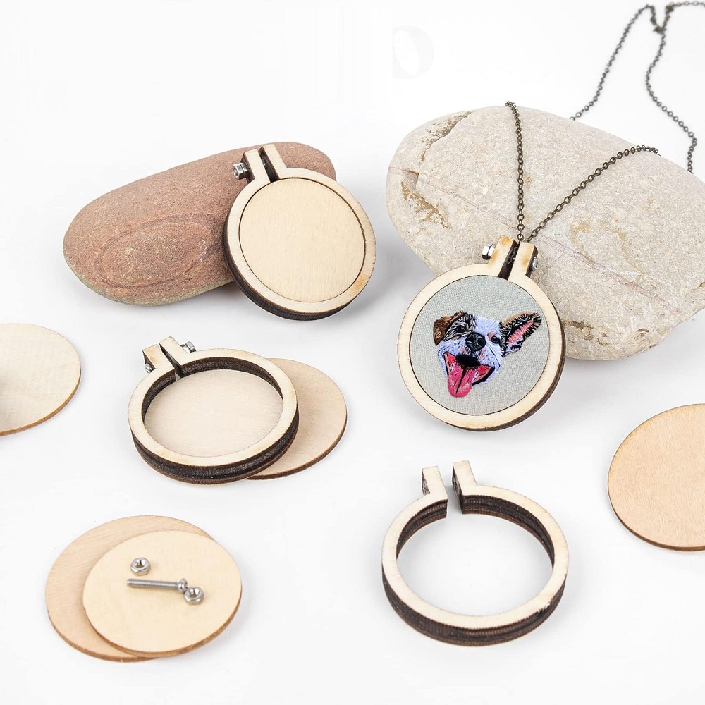 10PCS Mini Embroidery Hoop Woo - Wood Ring Blank review and price