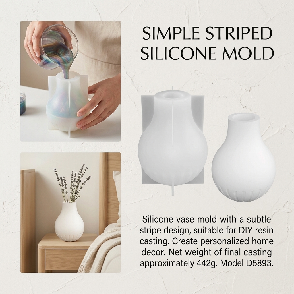 Silicone Vase Mold with Stripe - Resin Craft Ideas review and price