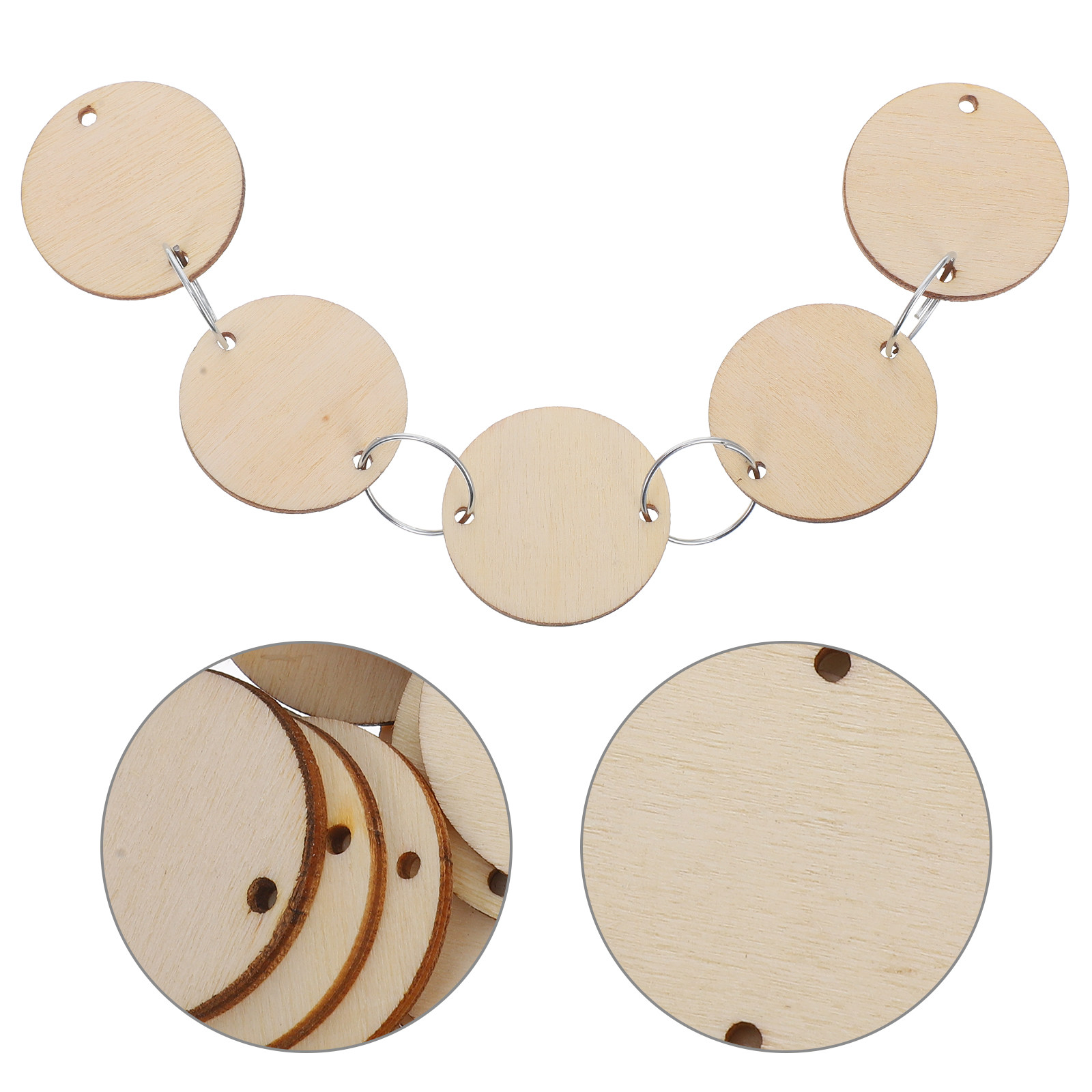 100Pcs Round Wood Chips Calend - Wood Ring Blank review and price
