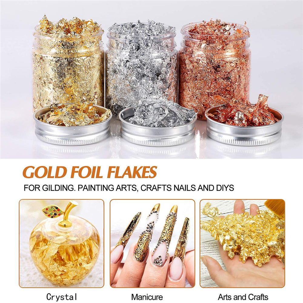 Imitation Rose Gold Silver Cop - Gold Foil Flakes review and price