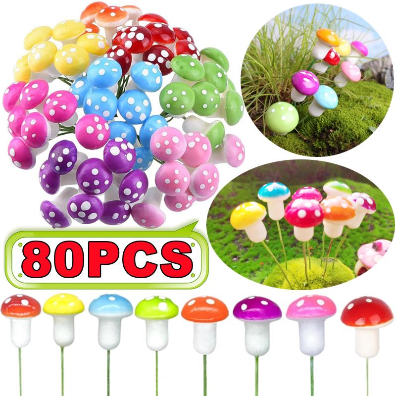 10-80PCS Mini Color Mushroom D - Terrarium Moss Art review and price