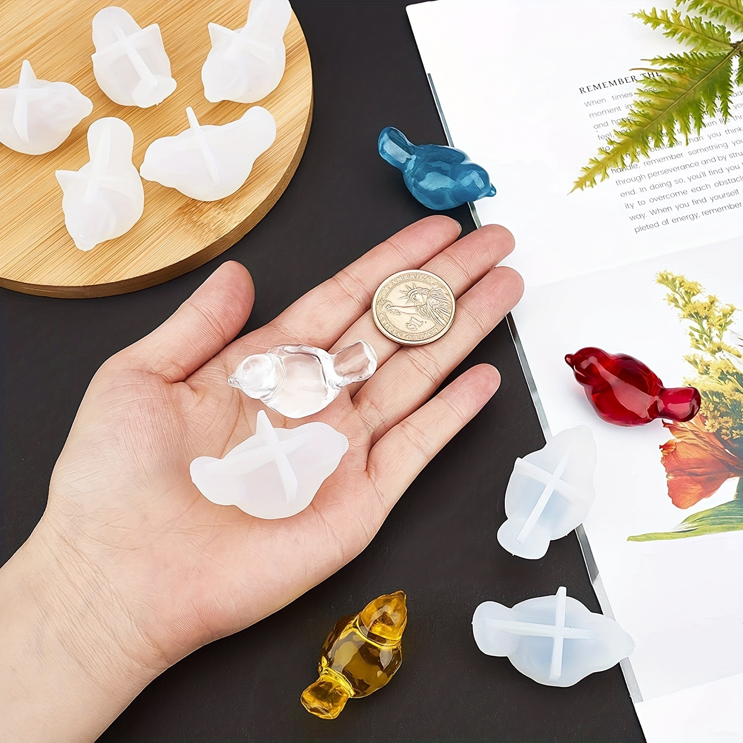 2-piece set of 3D bird silicon - Resin Craft Ideas review and price