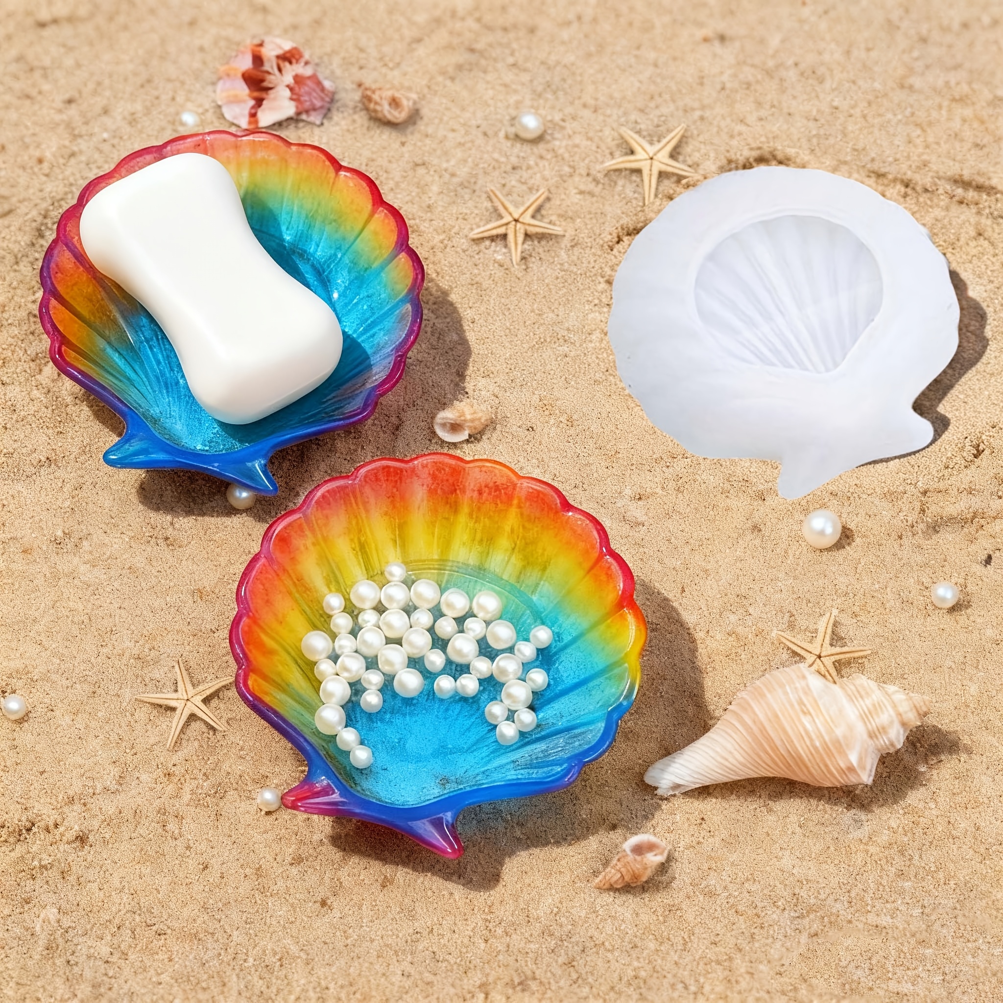 1 piece of silicone shell resi - Resin Craft Ideas review and price