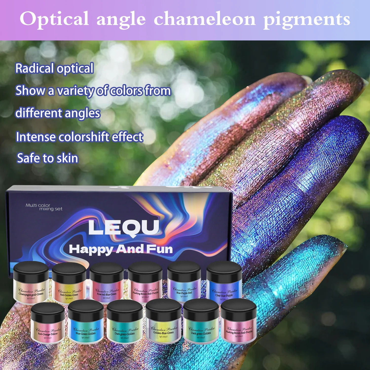 A set of chameleon pink nail c - Resin Pigment Set review and price