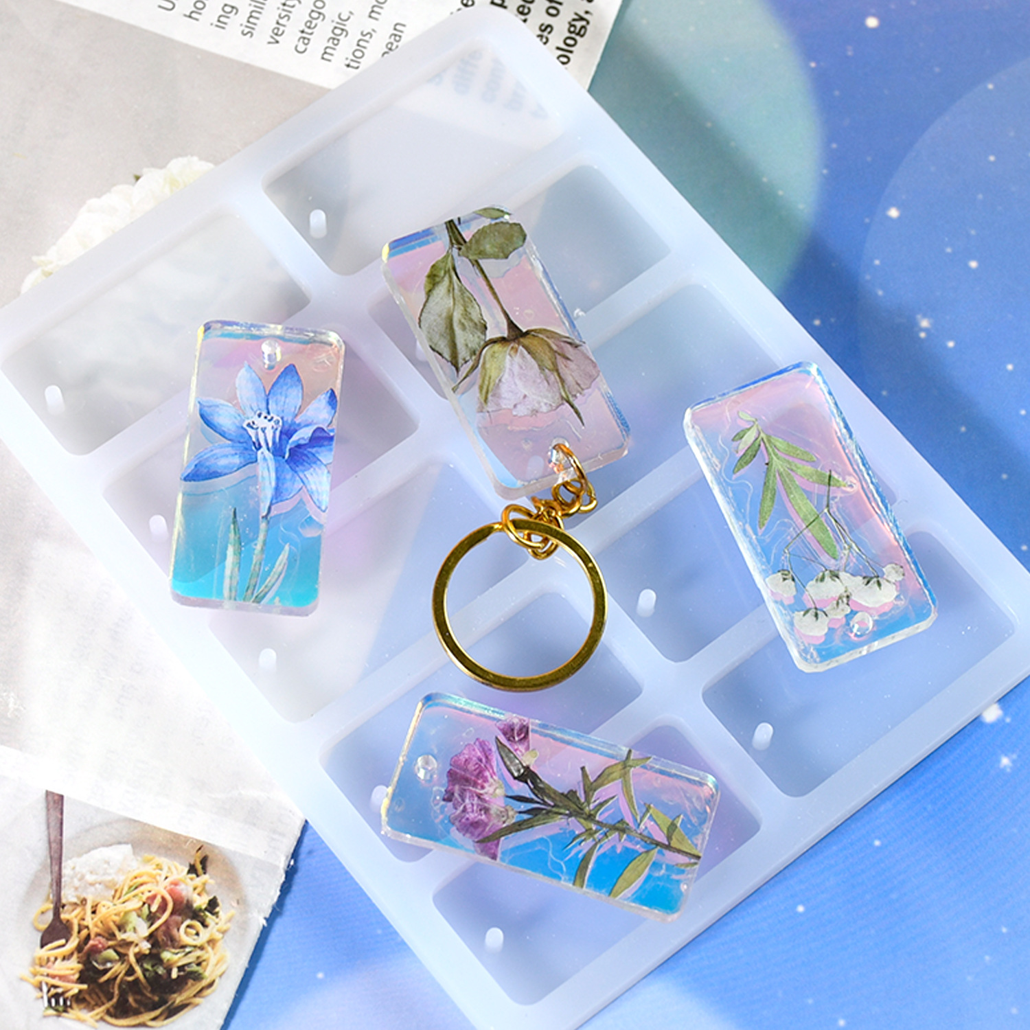 DIY epoxy resin mold 10-connec - Silicone Mold Tray review and price