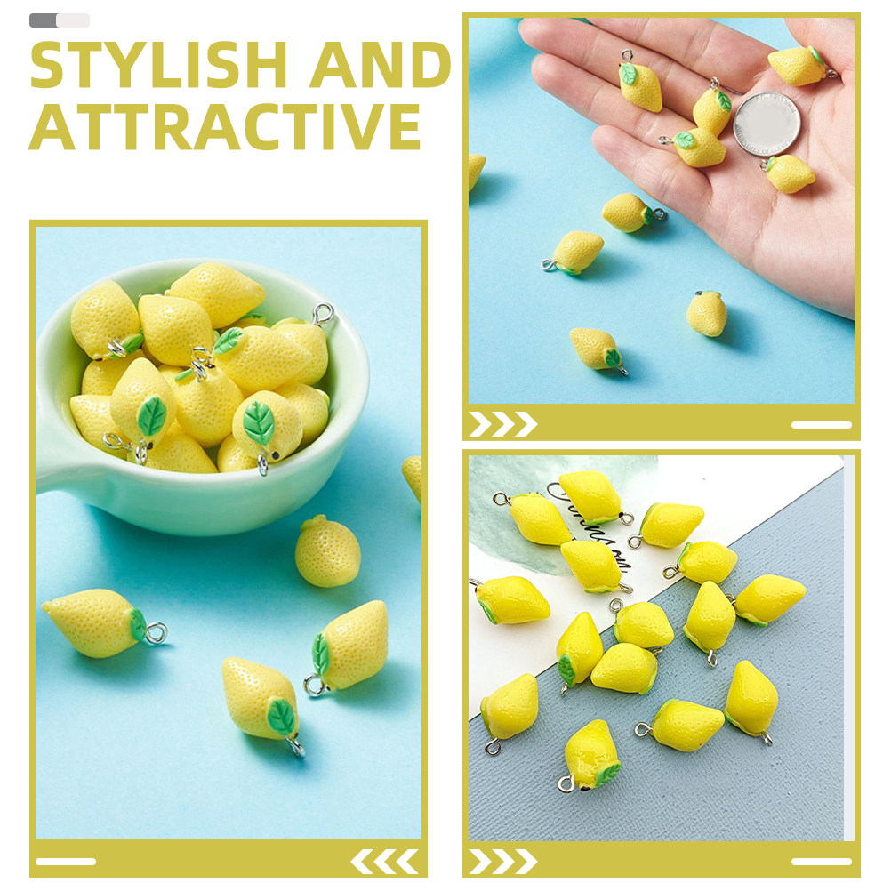 20Pcs Resin Lemon Charms Fruit - Crafting Resin review and price