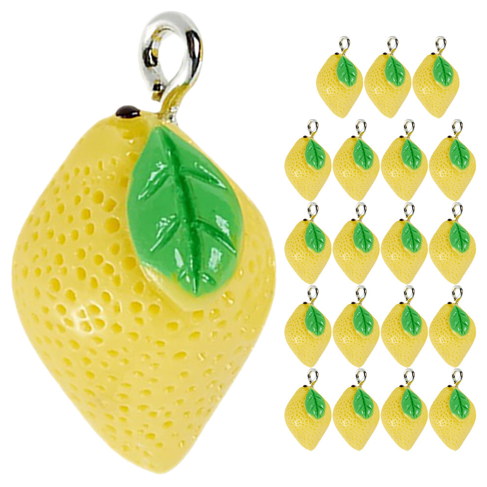 20Pcs Resin Lemon Charms Fruit - Crafting Resin review and price