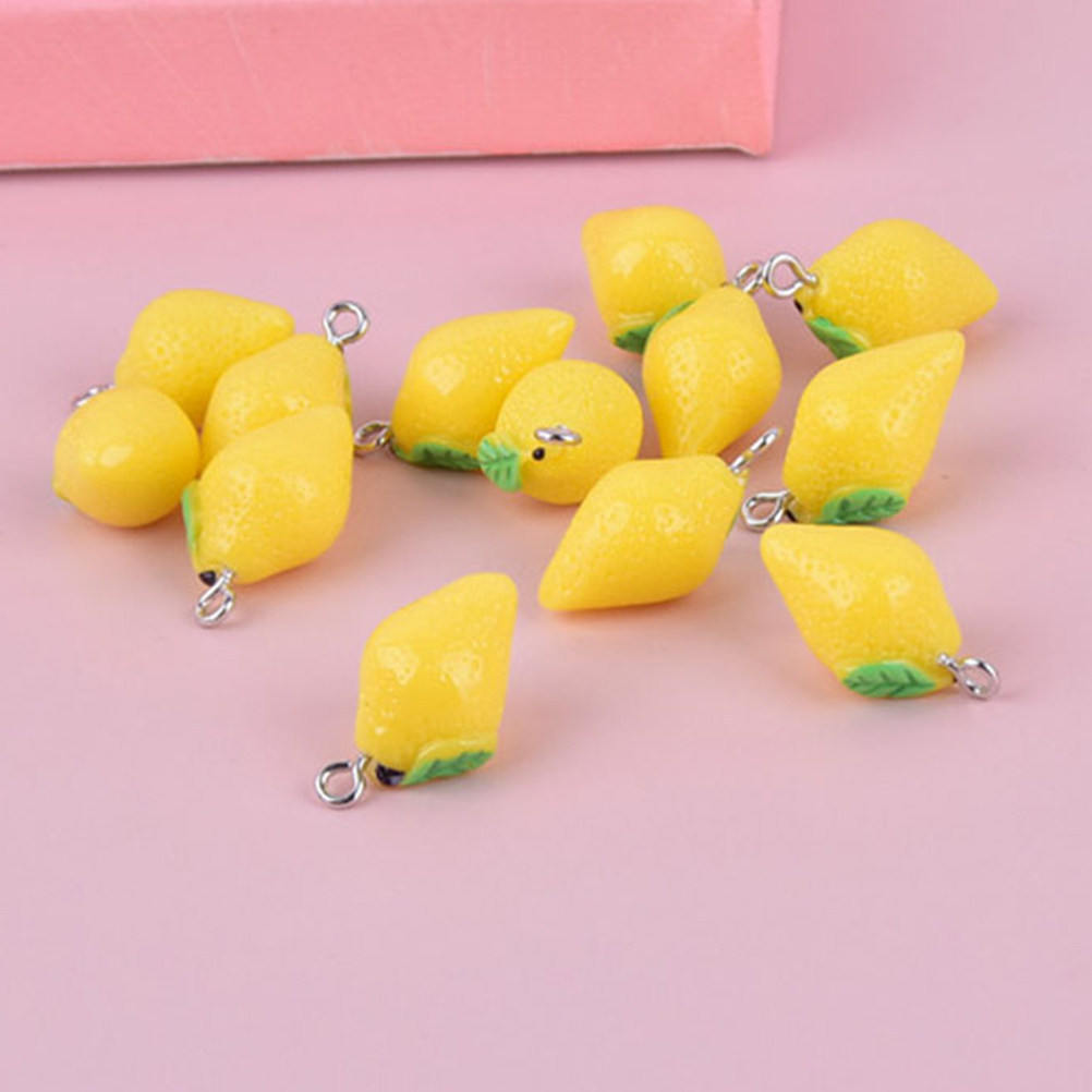 20Pcs Resin Lemon Charms Fruit - Crafting Resin review and price