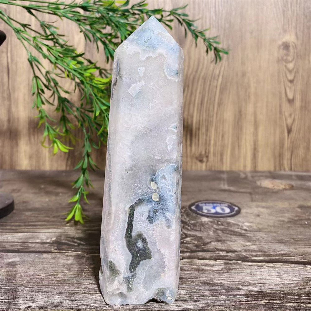 Big Green Moss Agate Druzy Nat - Terrarium Moss Art review and price