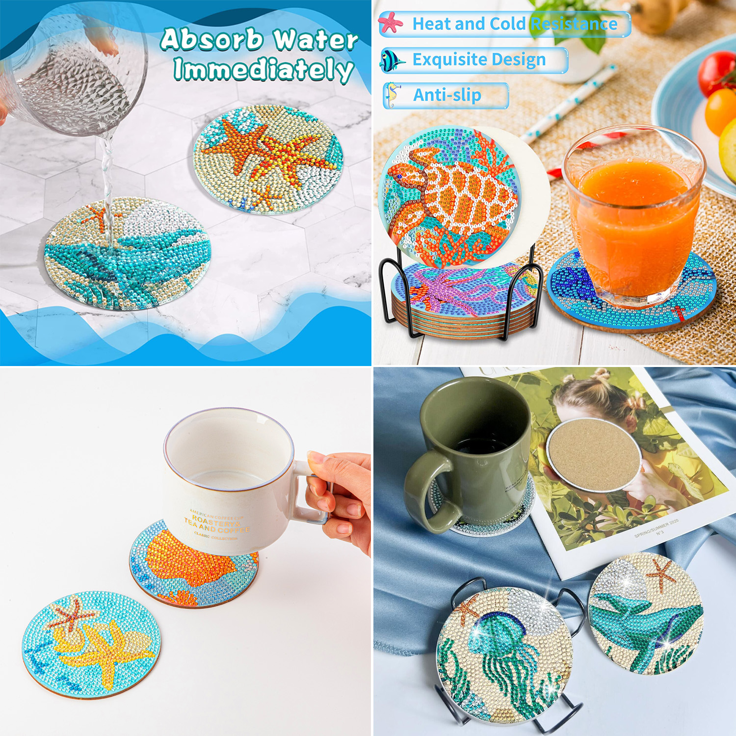 RUOPOTY 8pc/sets Diamond Paint - Resin Craft For Beginners review and price