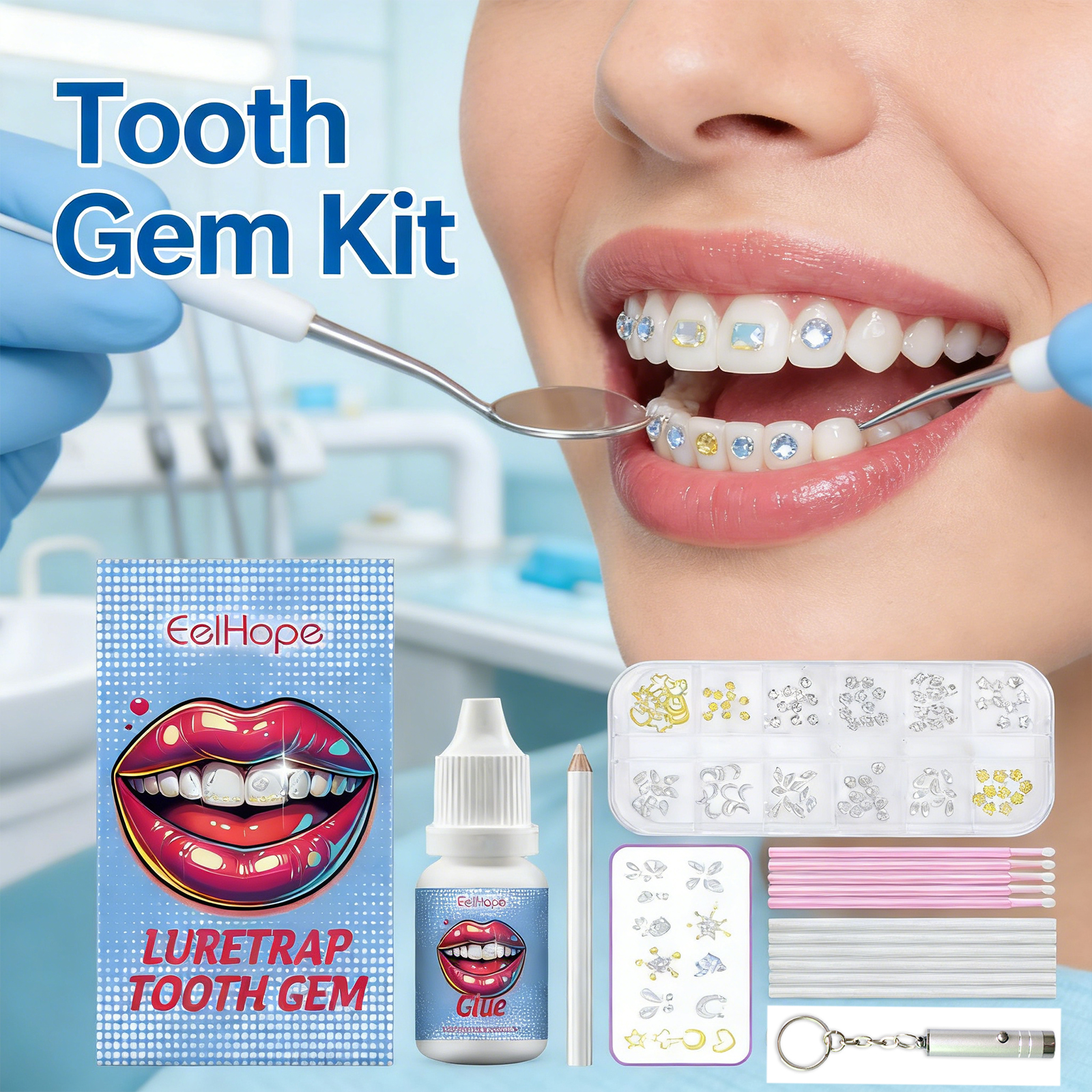 Tooth Gems Sparkling Teeth Jew - Resin Crafts Diy review and price