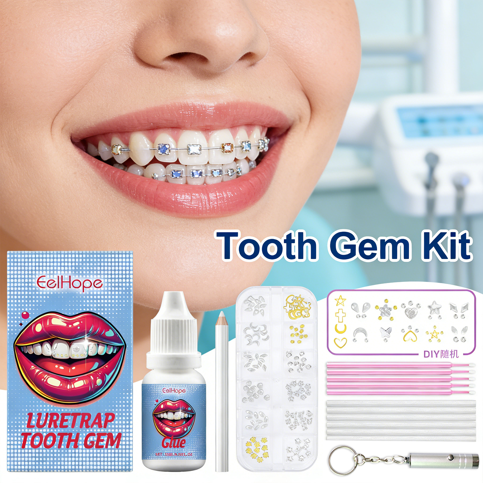 Tooth Gems Sparkling Teeth Jew - Resin Crafts Diy review and price