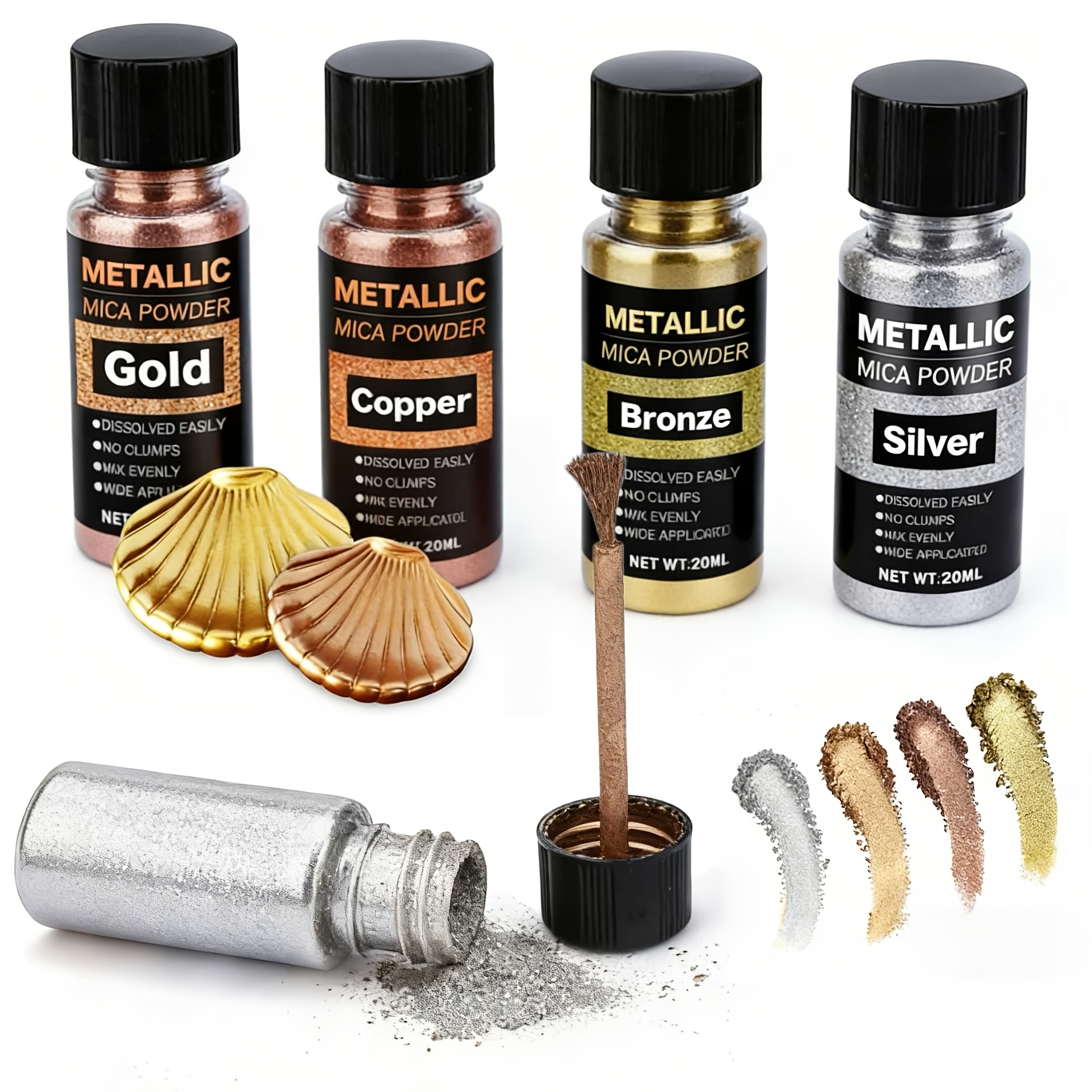 Metallic Mica Powder, Brushed  - Resin Pigment Set review and price