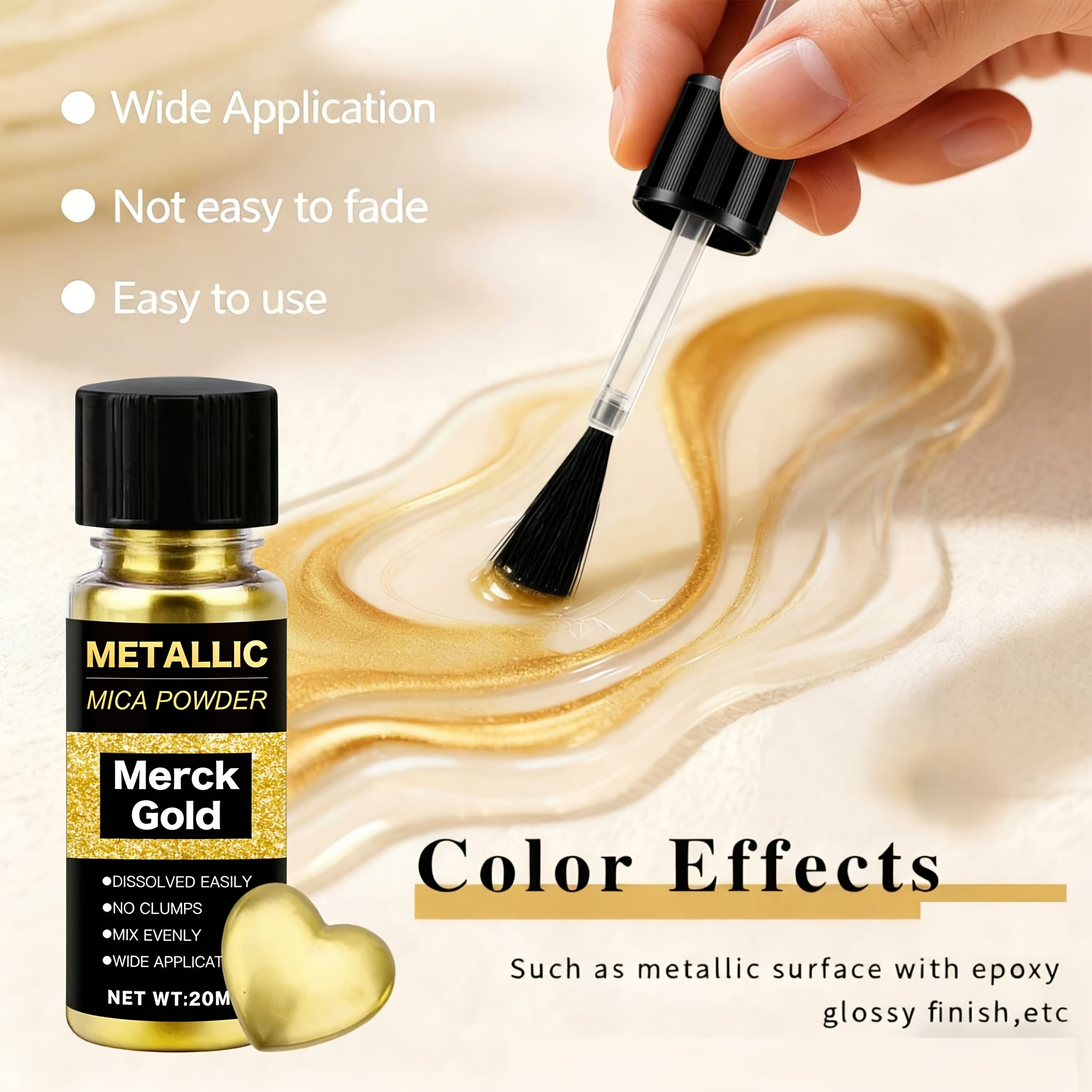 Metallic Mica Powder, Brushed  - Resin Pigment Set review and price