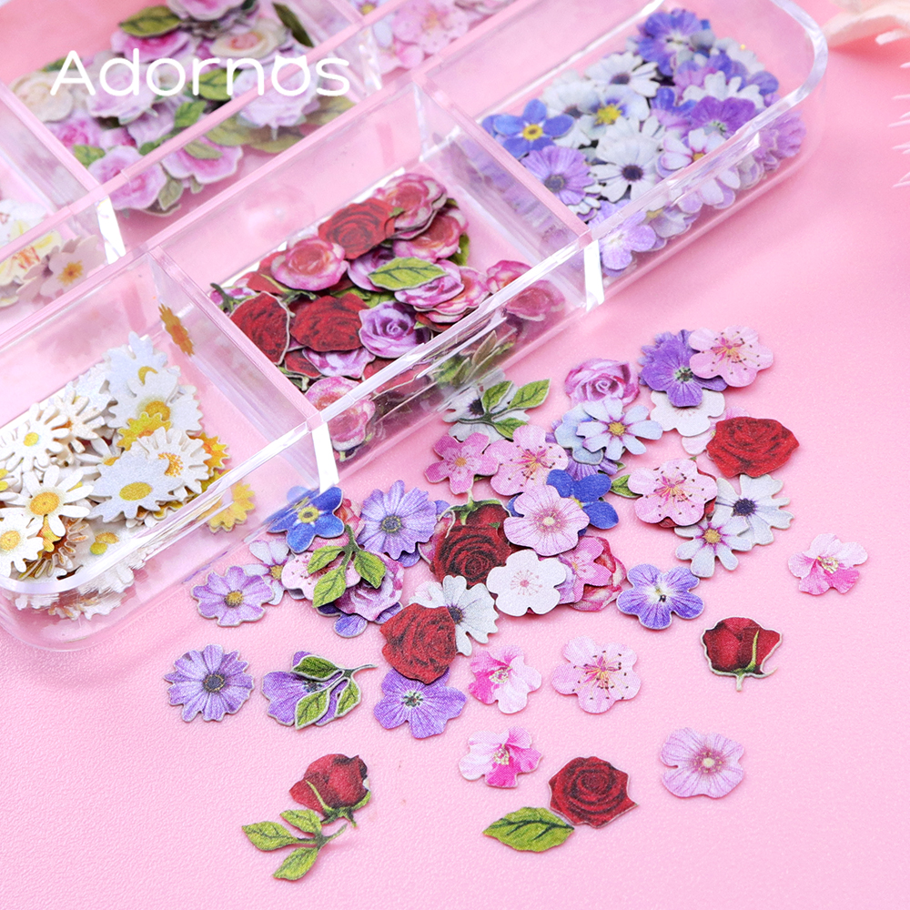 6 Grids Flowers Wood Pulp Chip - Flower Preservation Resin review and price
