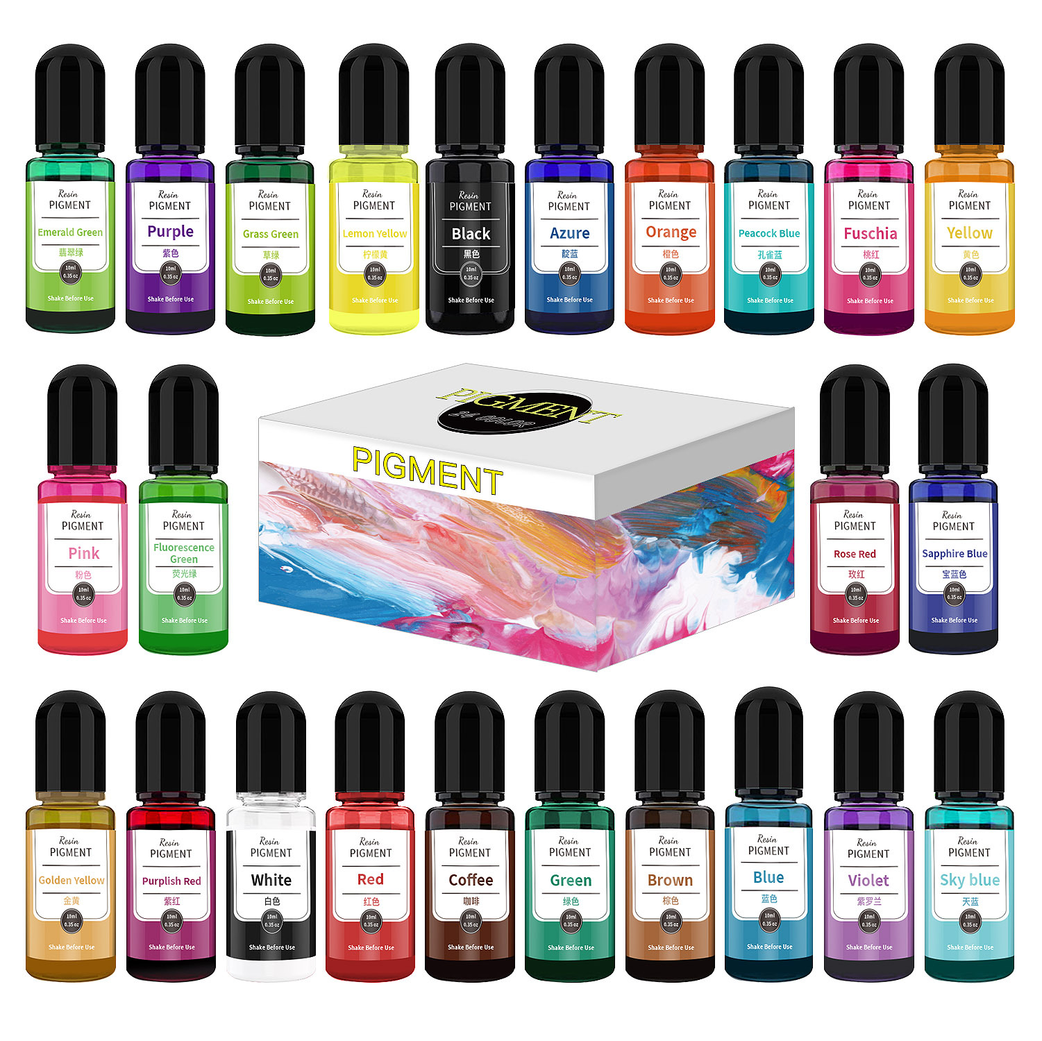 24/30 Colors Set 10ml Epoxy Re - Resin Dye Alcohol review and price