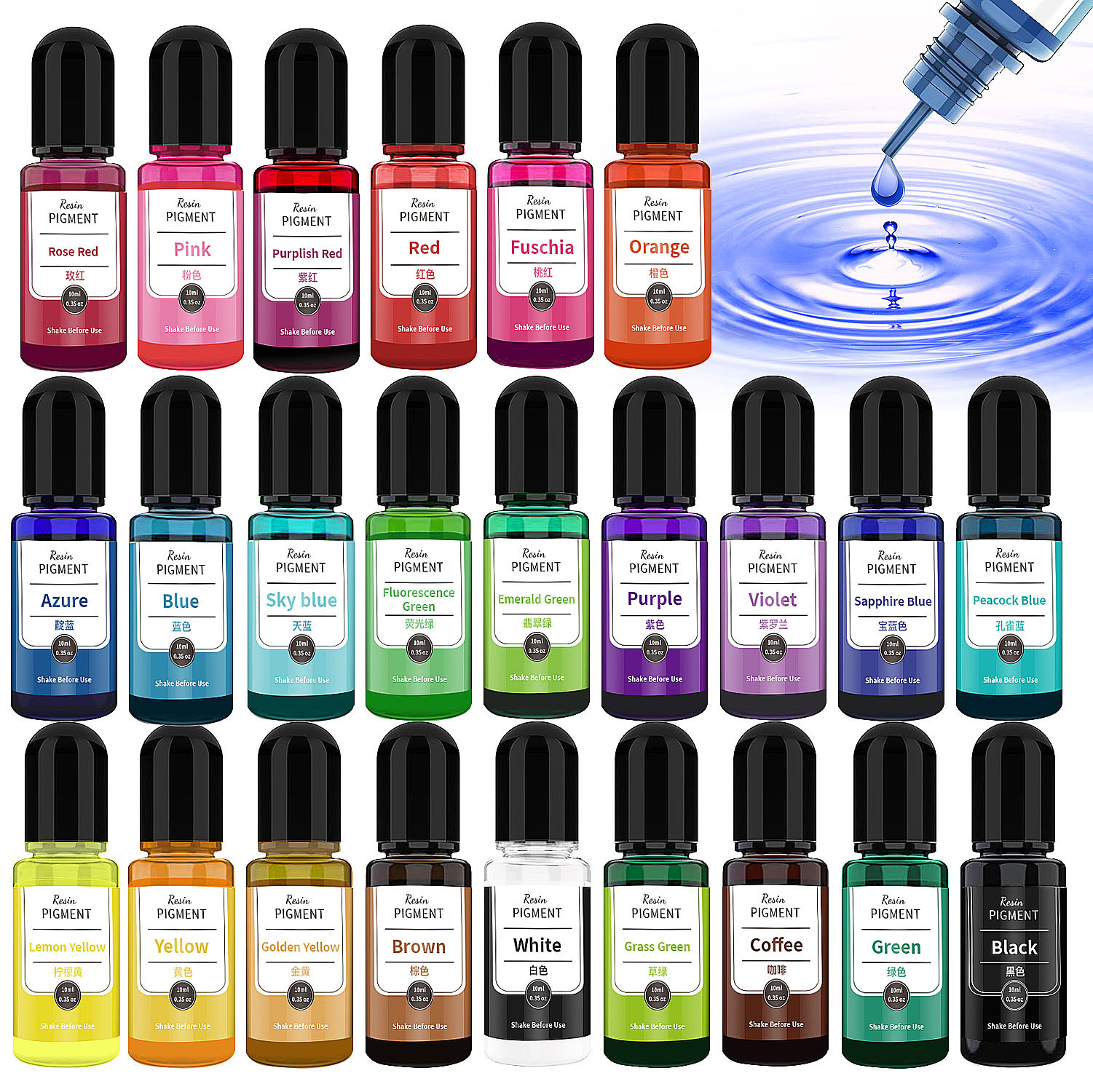 24/30 Colors Set 10ml Epoxy Re - Resin Dye Alcohol review and price