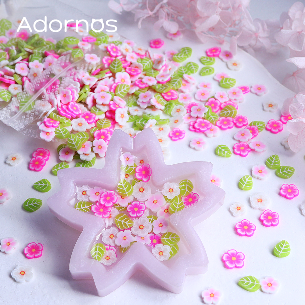 10g Pink Flowers Polymer Clay  - Resin Craft Ideas review and price