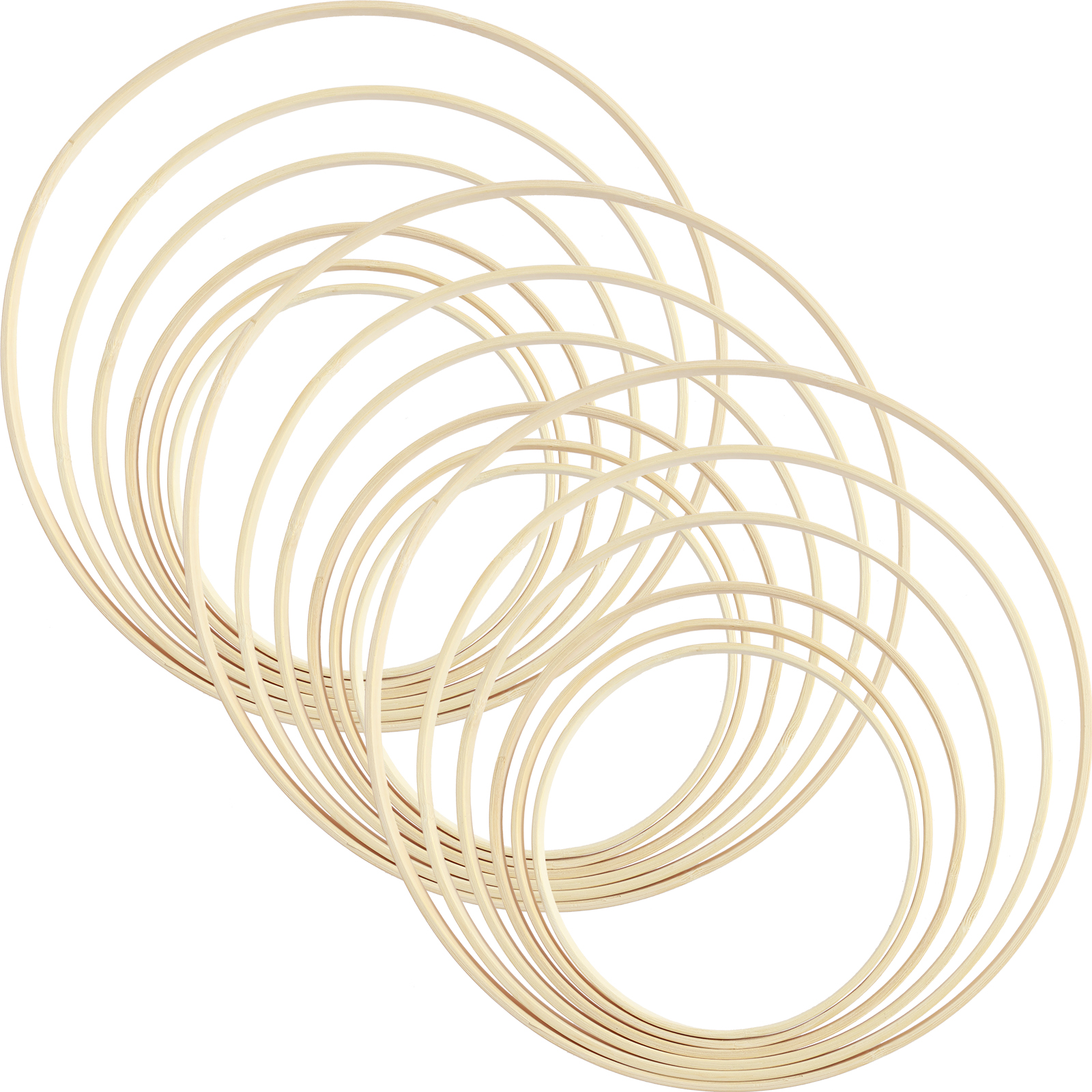 18Pcs Bamboo Rings Set 6 Sizes - Wood Ring Blank review and price