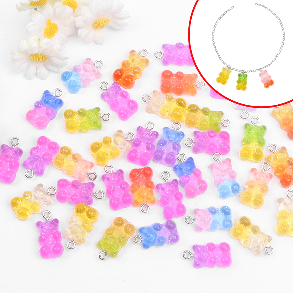 60pcs Dual Color Resin Bear Sh - Resin Craft Supplies review and price