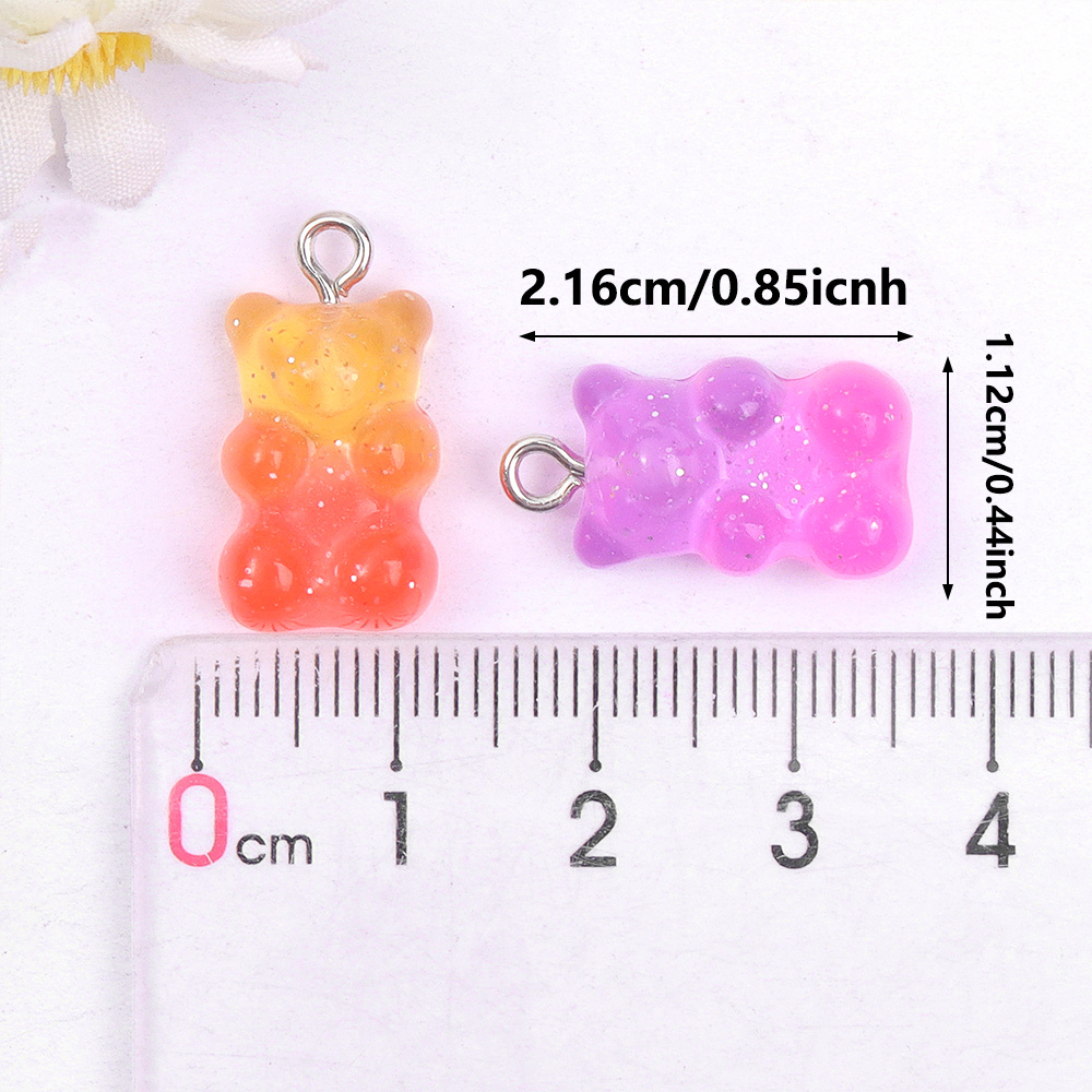 60pcs Dual Color Resin Bear Sh - Resin Craft Supplies review and price