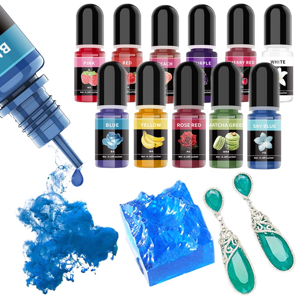 5ml/Bottle Epoxy Resin Pigment - Epoxy Uv Resin Kit review and price