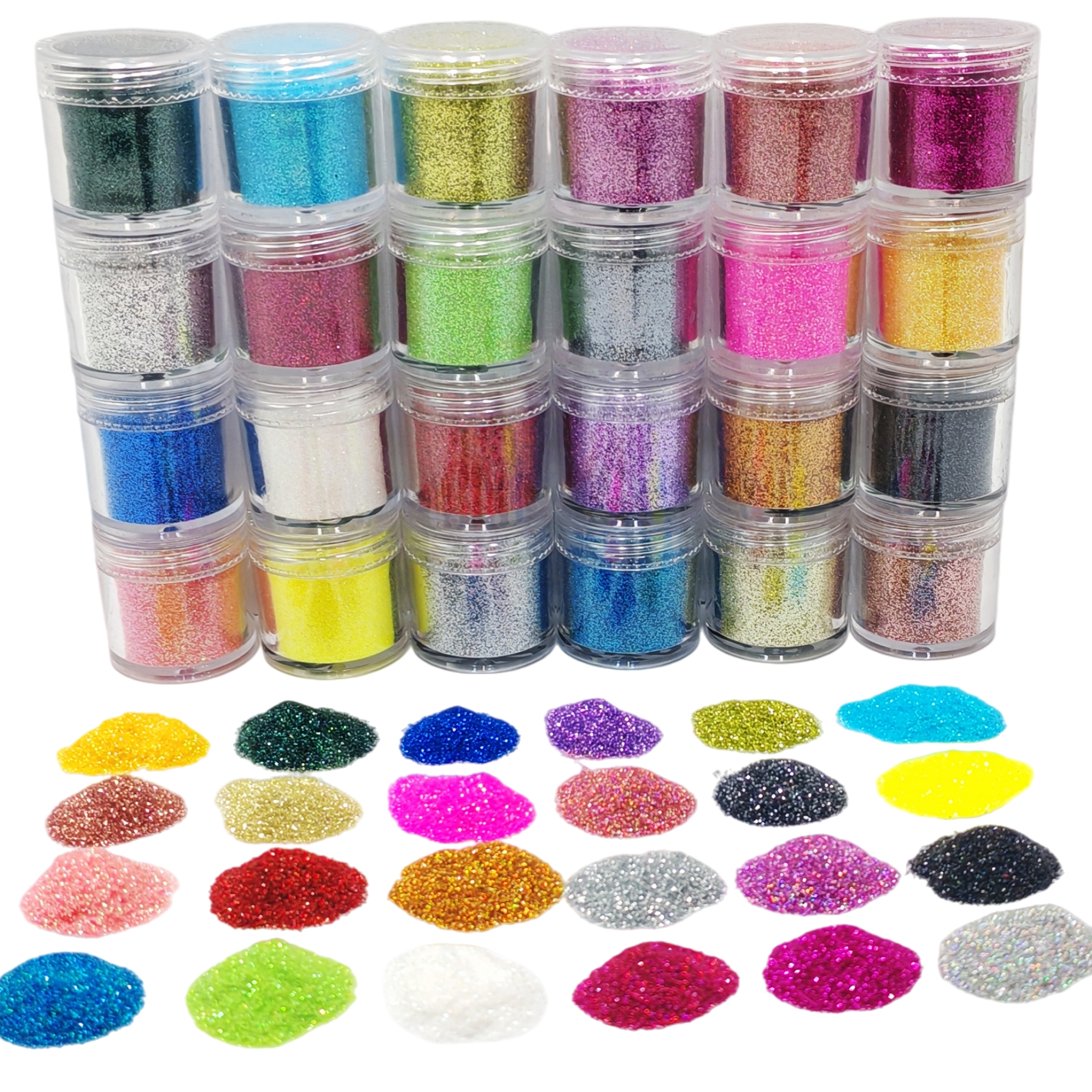 24-Color Cosmetic Iridescent H - Resin Glitter Pack review and price