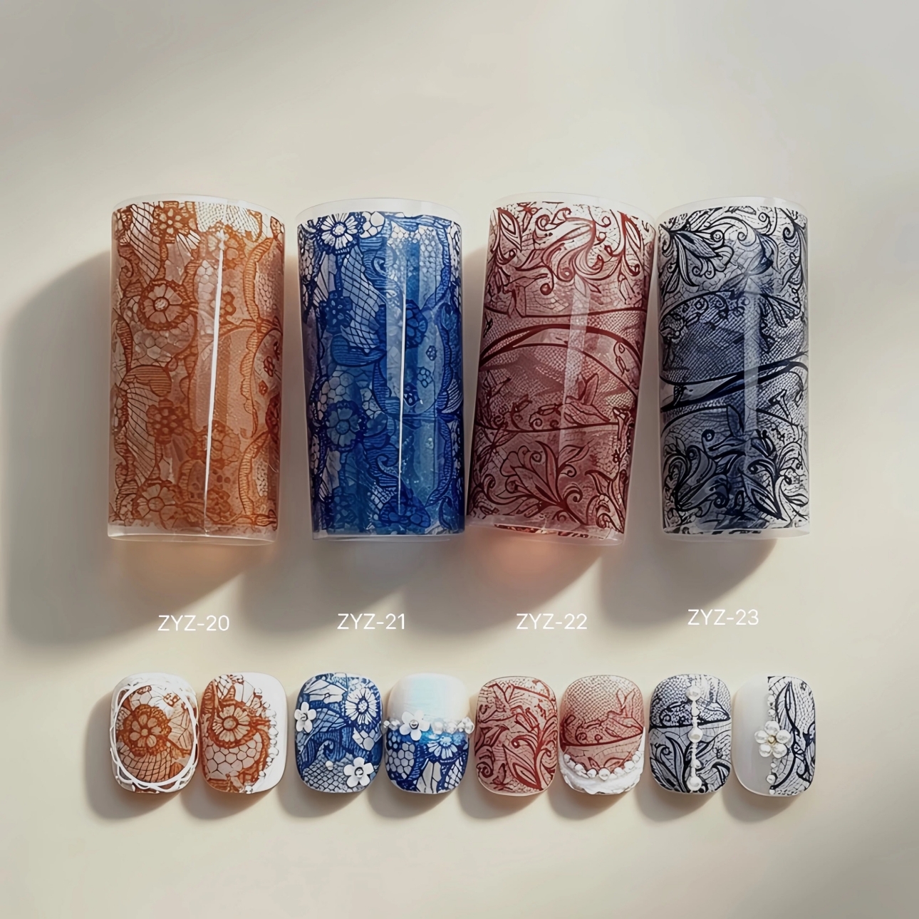10 Rolls Red Lace Nail Foils f - Gold Foil Flakes review and price