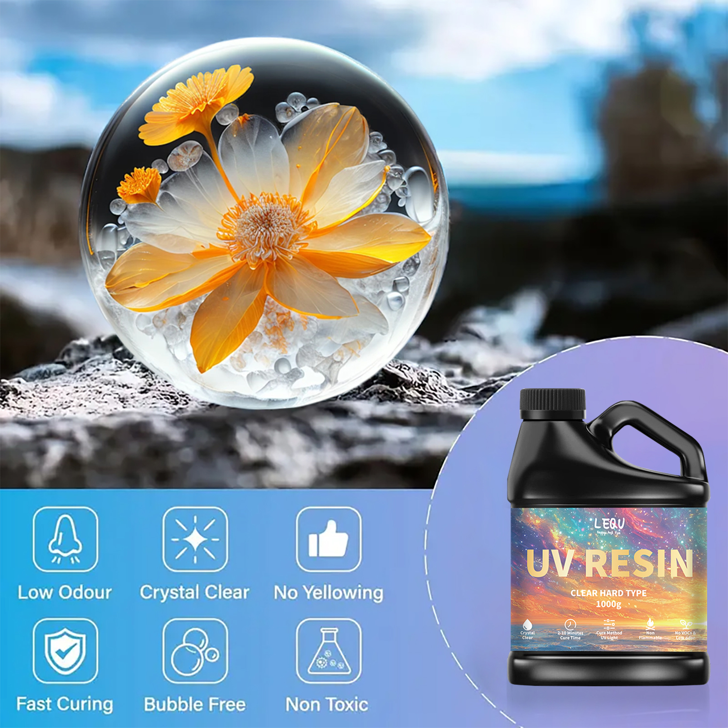 100/200/500/1000g UV Epoxy Res - Epoxy Uv Resin Kit review and price